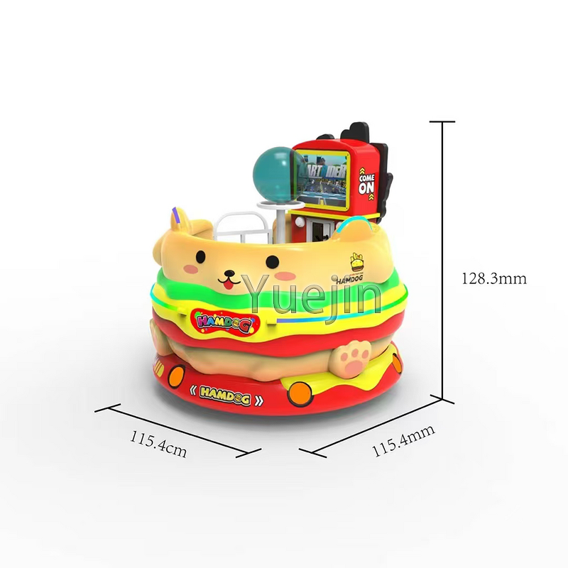 Kiddie Ride Factory - OEM Hot Sale Cartoon Hamburg Dog Coin-Operated Revolving Cup Lighting