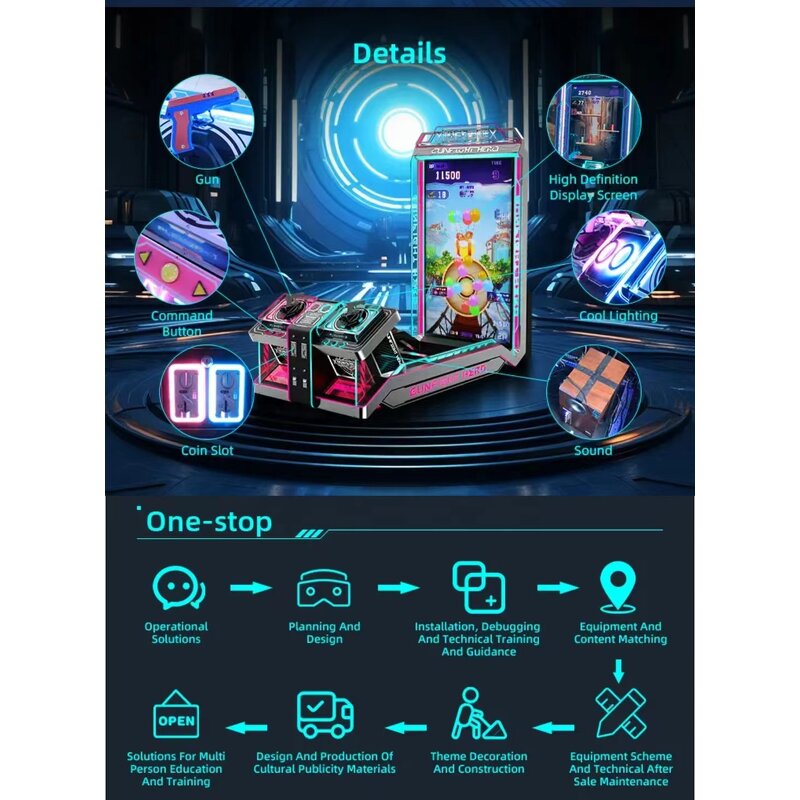 Shooter Factory - OEM Latest Coin-operated Two-person Gun Shooting Simulator