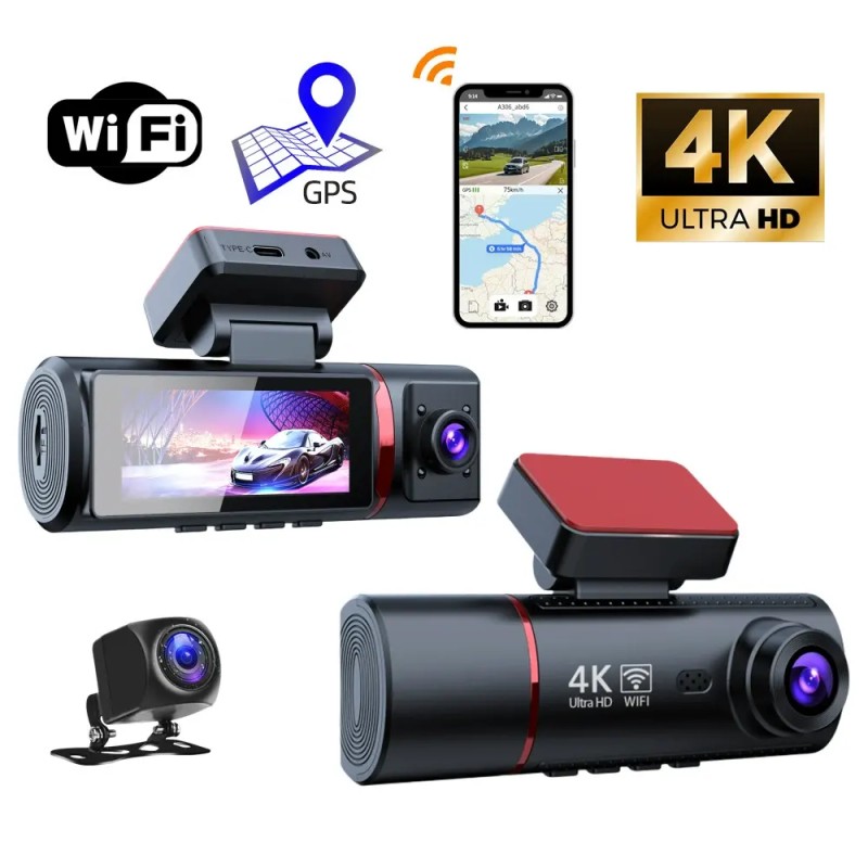 4K Car DVR Supplier - OEM 2025 3 Channel GPS Night Vision 24H Parking