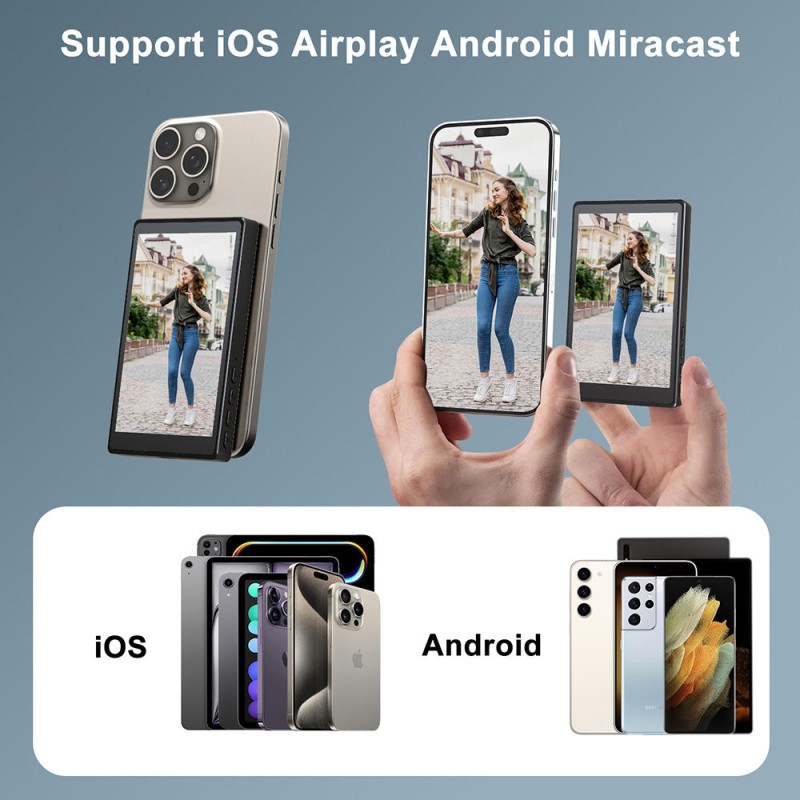 Vlog Selfie Monitor Factory - OEM Magnetic Phone Screen Bluetooth Remote