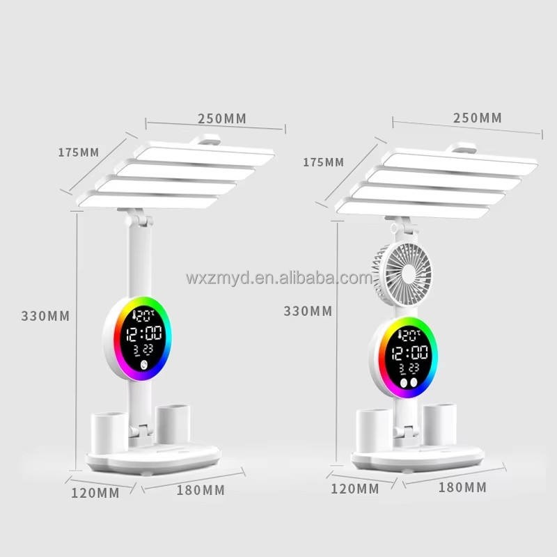 Modern LED Desk Lamp Manufacturer - Bulk Clock Date Display Rechargeable Foldable