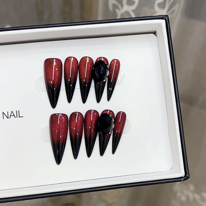 French Nail Art Manufacturer - Bulk Nai Zi 24pcs Pure Handmade Fiery Wholesale
