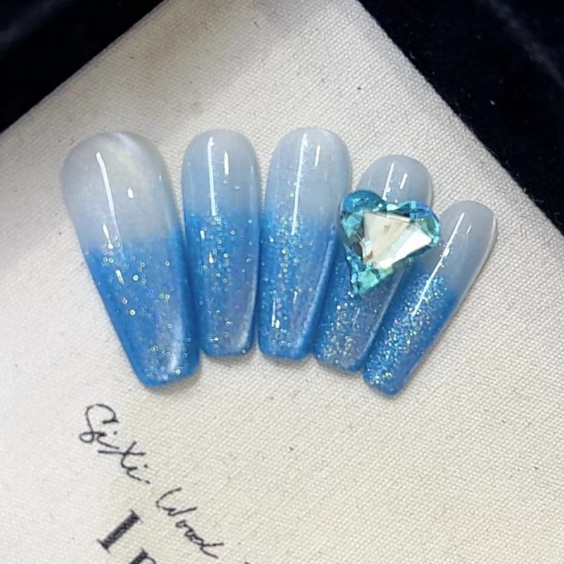 Luxury Nail Art Supplier - OEM MIMU Handmade Blue Island Phototherapy 10pcs
