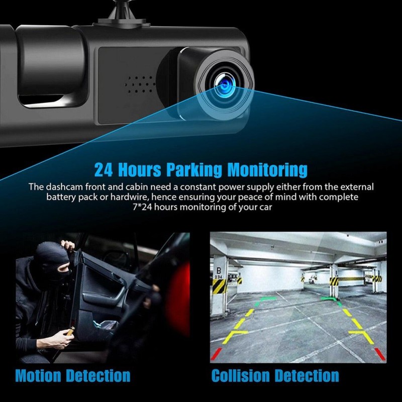 Car Video Recorder Factory - OEM 2025 New 3 Cameras Lens 2 Inch 1080P DVR