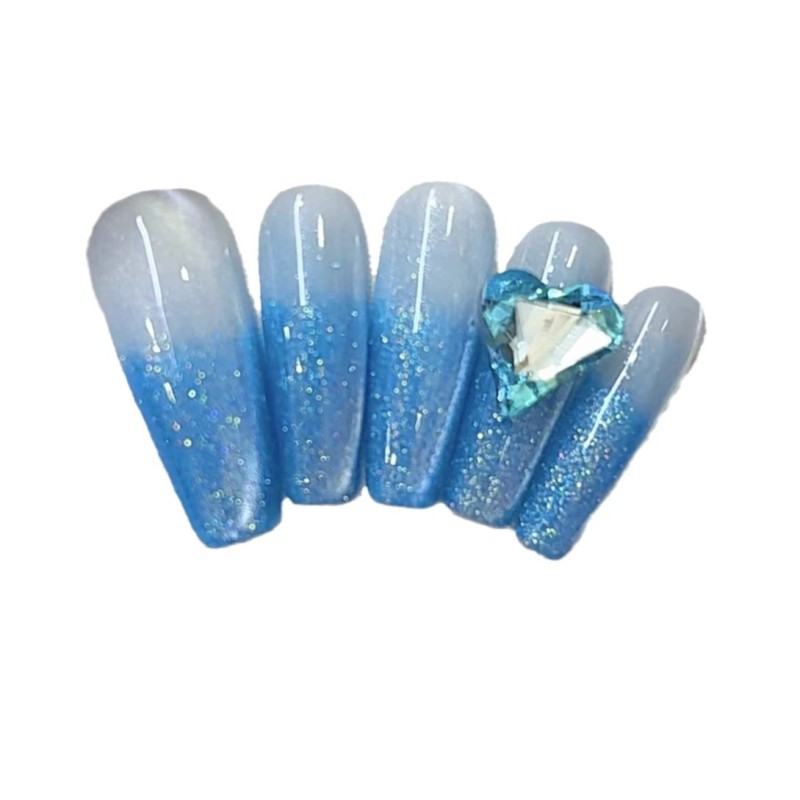 Luxury Nail Art Supplier - OEM MIMU Handmade Blue Island Phototherapy 10pcs