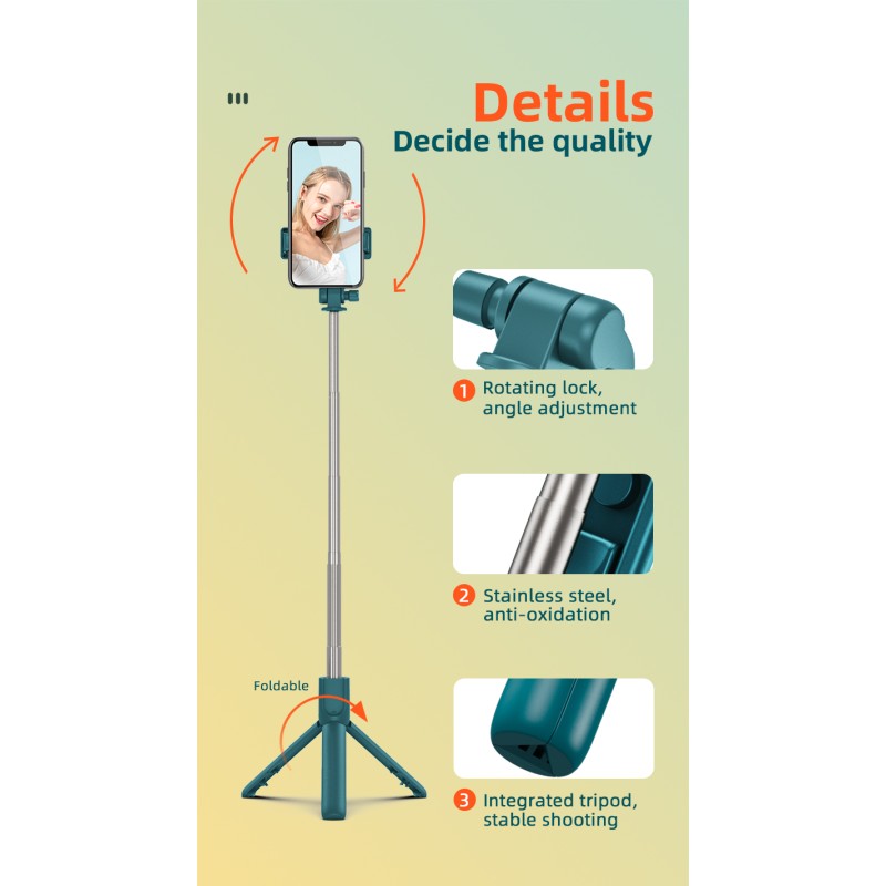 Selfie Stick Supplier - OEM 2025 High Quality R1S 10 Meter Wireless Folding