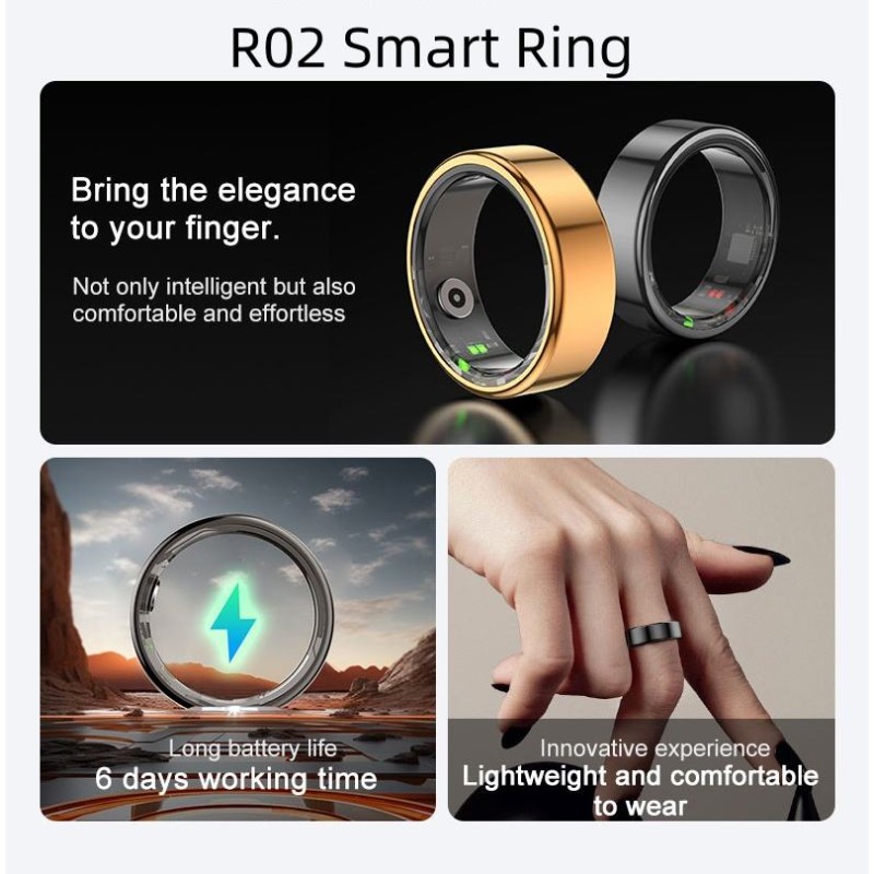 Fitness Tracker Ring Factory - OEM R3 Smart Ring IP68 Heart Rate Sleep Monitor