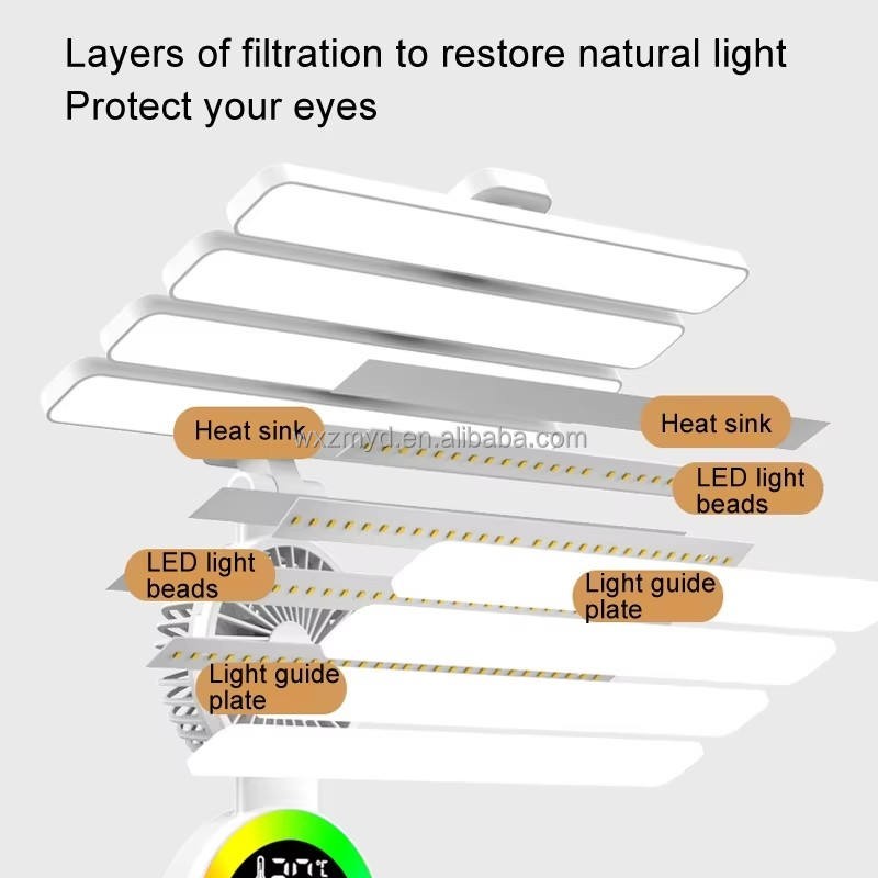 Modern LED Desk Lamp Manufacturer - Bulk Clock Date Display Rechargeable Foldable