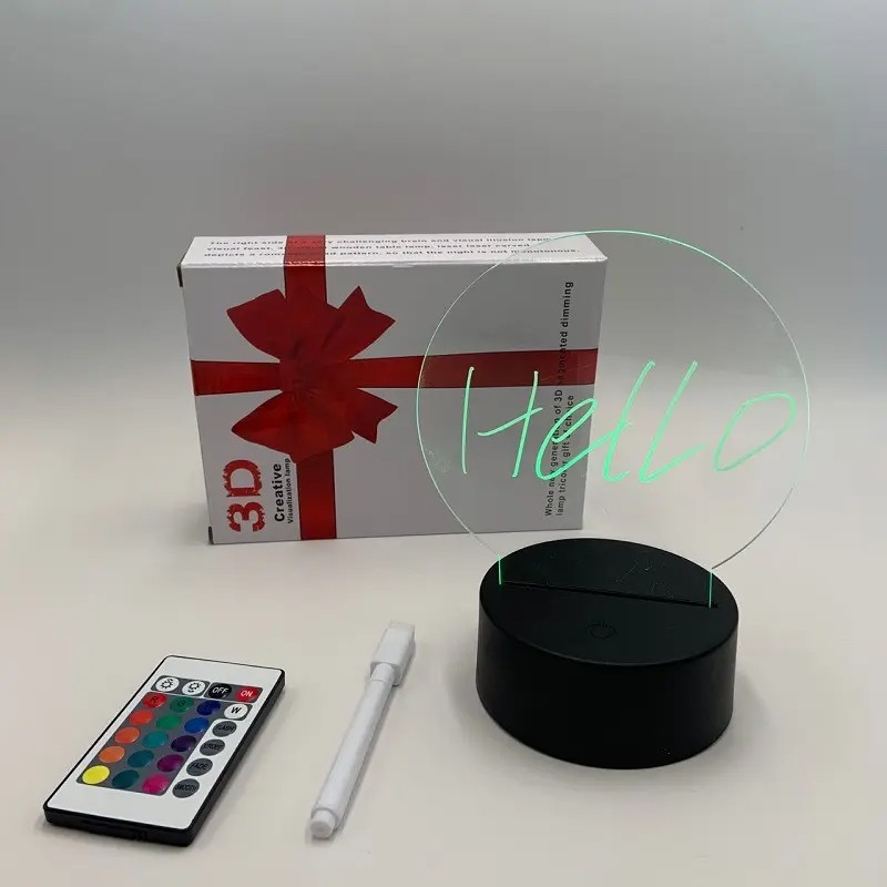 3D Night Light Supplier - OEM RGB 16 Colors Creative Illusion Led Acrylic Usb
