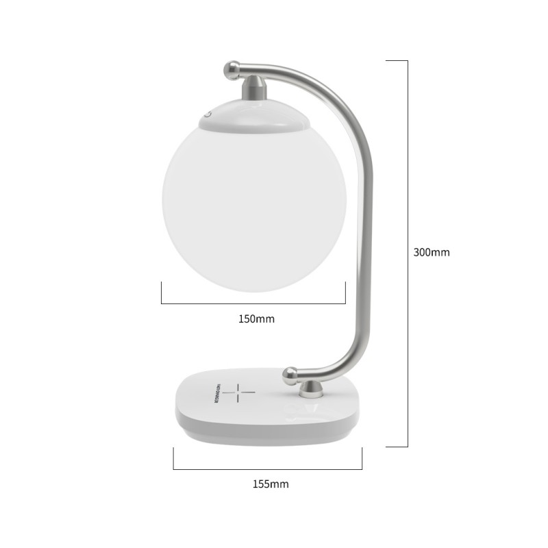 Glass Table Lamp Factory - OEM Modern Glass Globe Metal Base Brass Finished