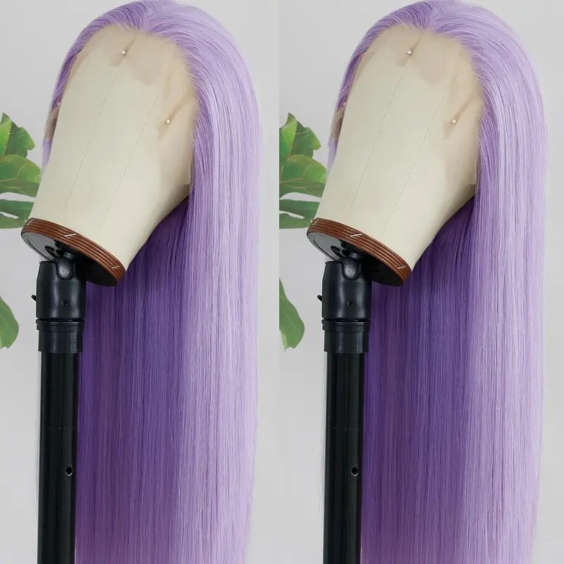 Cosplay Lace Wig Supplier - OEM Purple 134 Transparent Lace Big Wave