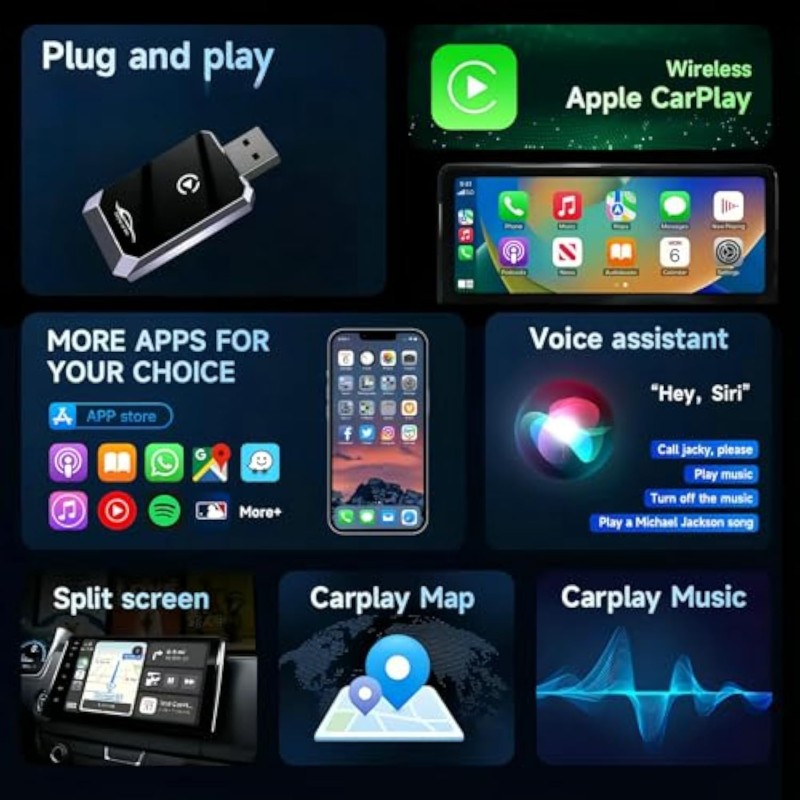 Wireless Carplay Adapter Supplier - OEM 2025 Factory Wholesale 2 in 1 USB