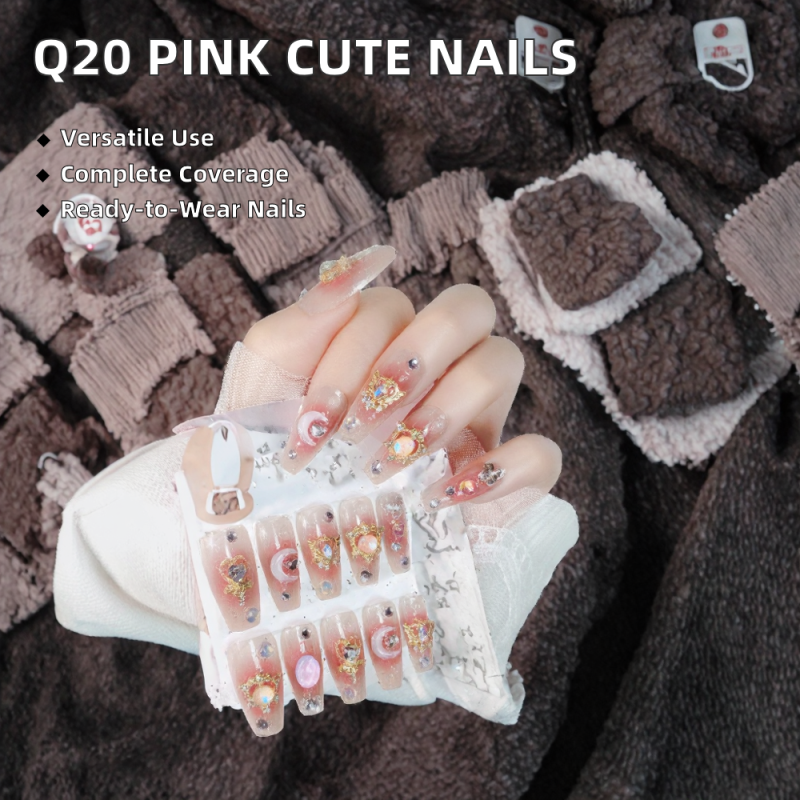 French Press-On Nails Factory - OEM Luxury 24pcs Good Square 3D Fingers Glue