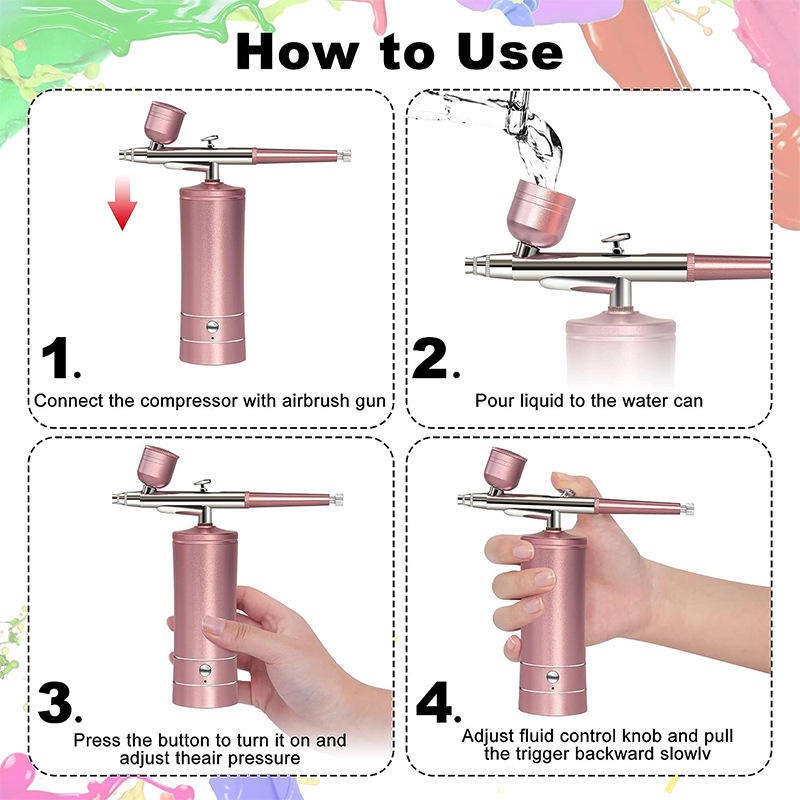 Spray Gun Supplier - OEM Portable Rechargeable Wireless Airbrush Compressor
