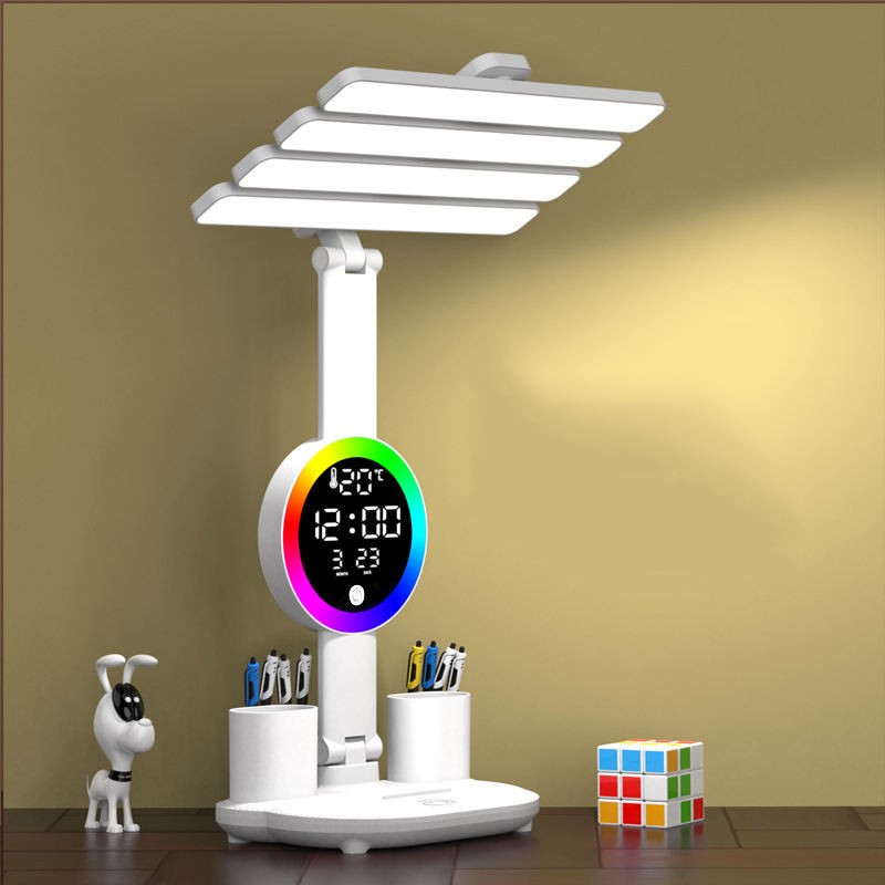 Modern LED Desk Lamp Manufacturer - Bulk Clock Date Display Rechargeable Foldable