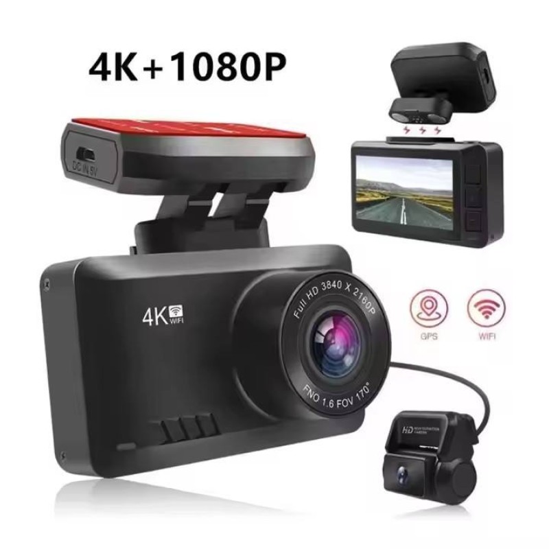 4K Car Video Recorder Supplier - OEM Dual Lens WIFI GPS 170 Wide Angle