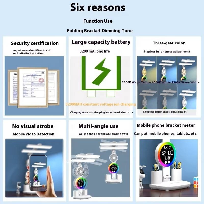 Eye Protection Lamp Supplier - OEM HOT Dimmable Multifunctional Foldable Touch