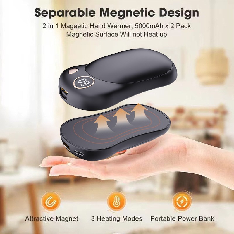 Cross-Border Hand Warmer Manufacturer - Bulk Two-in-One Rechargeable Adjustable