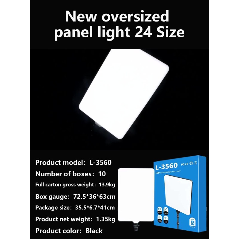 Studio Flash Panel Supplier - OEM L-3560 24inch Live Streaming Strobe Light
