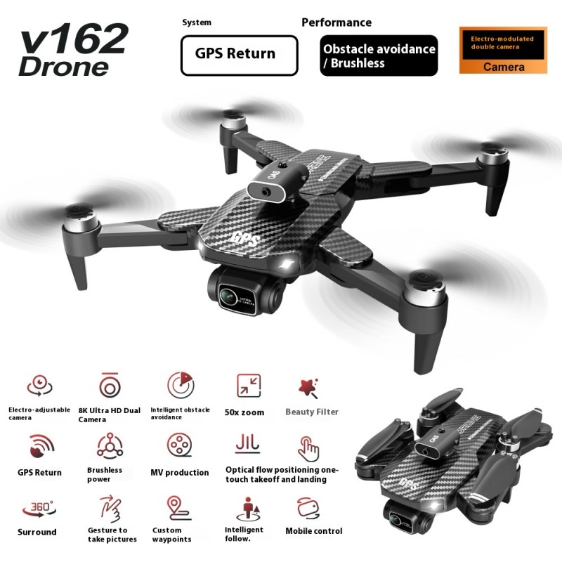 Foldable Drone Supplier - OEM V162 GPS 8 HD Quadcopter 5G Long Battery