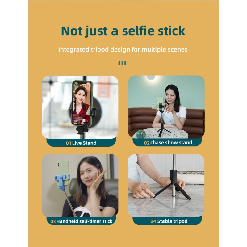 Selfie Stick Tripod Supplier - OEM 2025 New 1.7m Four Axis Anti Shake Portable