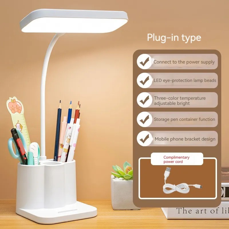 Eyecare Desk Lamp Factory - OEM Multifunctional Touch Rechargeable Plug Bedside