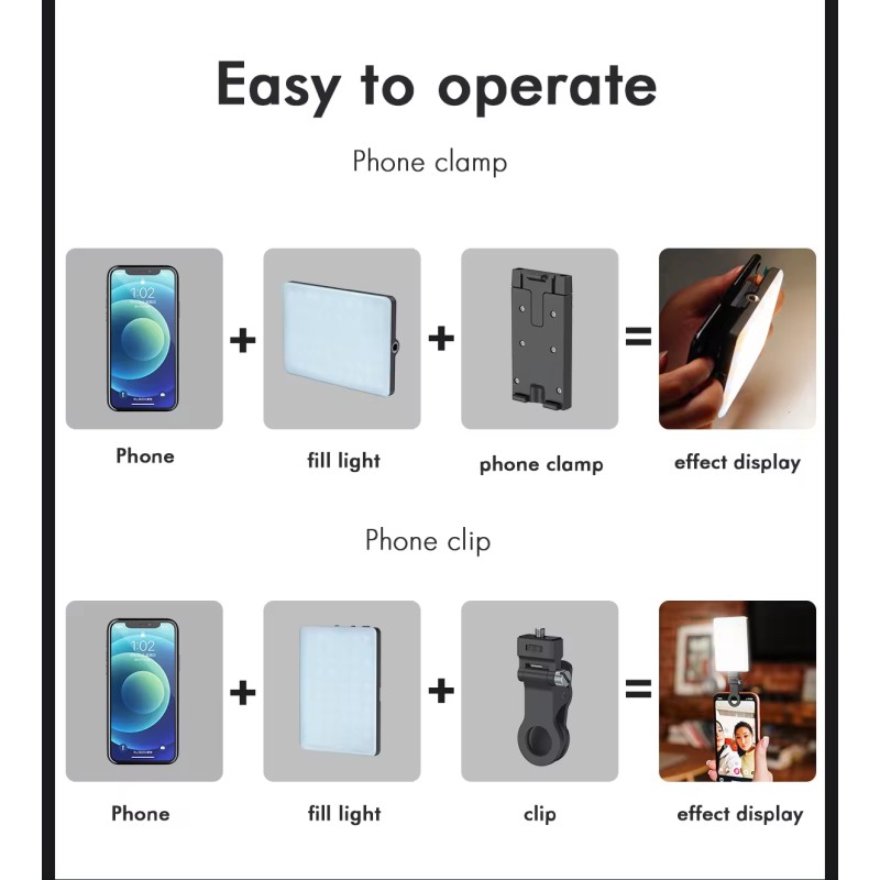 Phone Fill Light Factory - OEM Tiktok Hot Portable Clip-On LED Tripod Remote