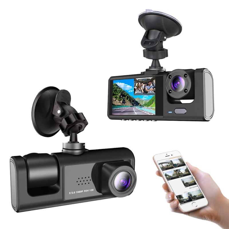 Black Box Dash Cam Manufacturer - Bulk 1080P Full HD IR Inner Reverse 2 Channels