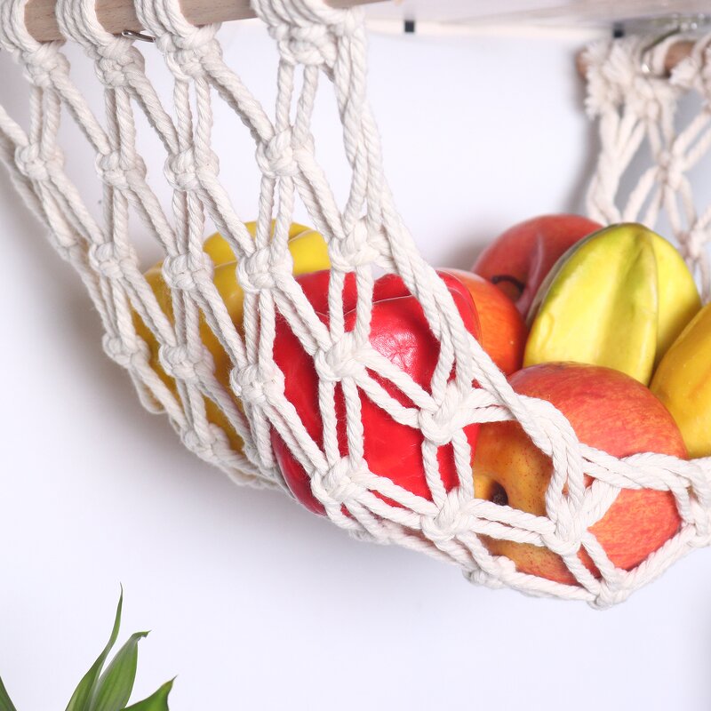 Kitchen Fruit Basket Manufacturer - OEM/ODM Bohemian Minimalist Nordic Table Hanging Net Pocket