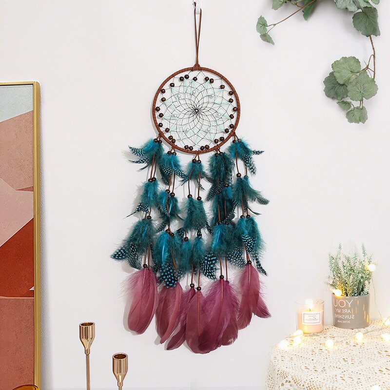 Dream Catcher Manufacturer - OEM/ODM New Retro Pendant Feather Wind Chime Home Decoration
