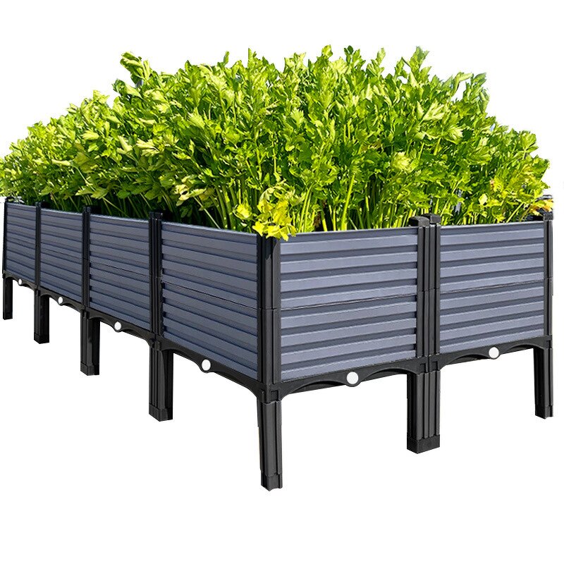 Planting Box Supplier - OEM/ODM Rectangular Plastic for Courtyard Balcony Roof Vegetable