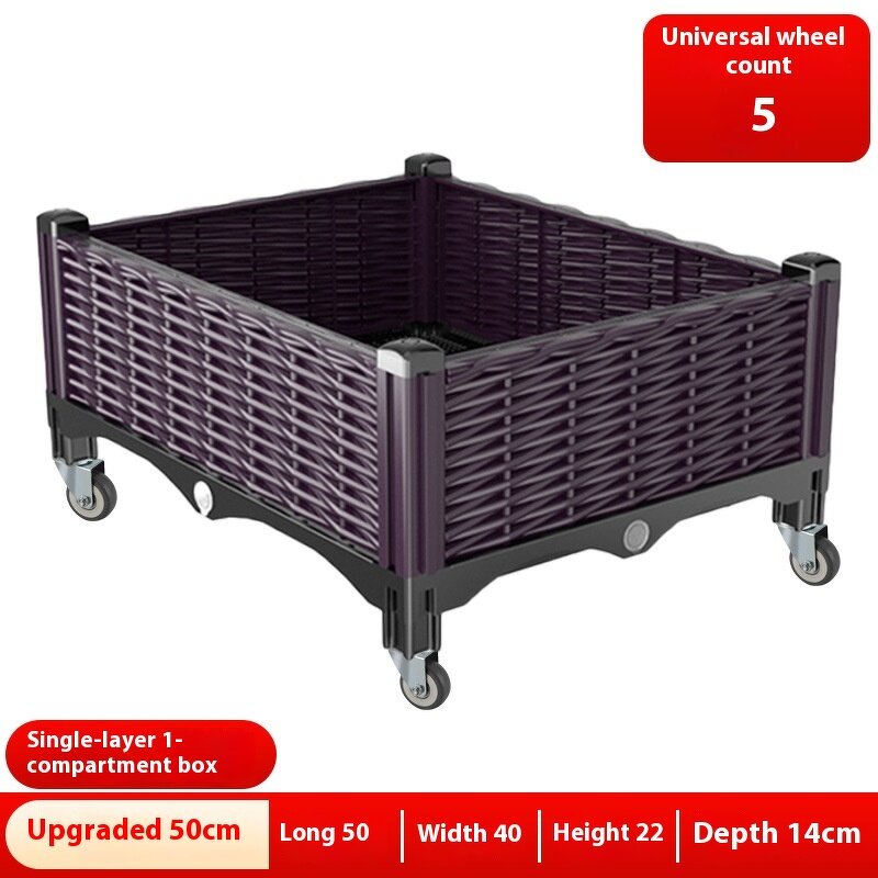 Plastic Flower Pot Manufacturer - OEM/ODM Modern Wheeled Rectangular for Outdoor Balcony