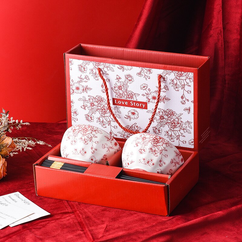 Ceramic Bowl Set Manufacturer - OEM/ODM Joyful Household Tableware Gift Box Opening Event
