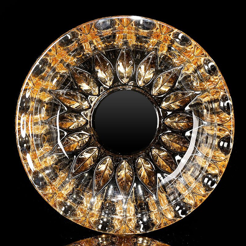 Crystal Glass Ashtray Manufacturer - OEM/ODM Creative Gold Oversized for Living Room Office
