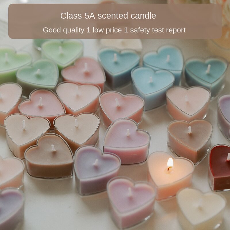 Heart-Shape Tea Wax Candle Manufacturer - OEM/ODM Handmade Aromatherapy Modern Wedding Gift