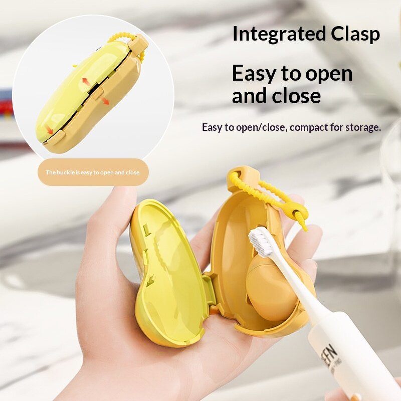 Travel Toothbrush Cover Manufacturer - OEM/ODM Plastic Banana-Shaped Portable Toothpaste Storage