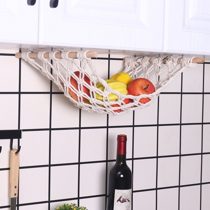 Kitchen Fruit Basket Manufacturer - OEM/ODM Bohemian Minimalist Nordic Table Hanging Net Pocket