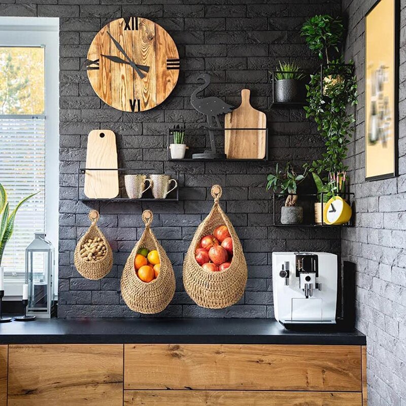 Boho Hanging Basket Factory - Wholesale Jute Vegetable Fruit Organizer for Living Room