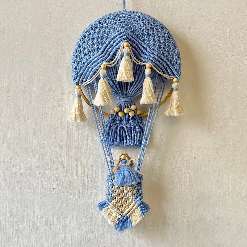 Wall Hanging Tapestry Supplier - OEM/ODM New Creative Hot Air Balloon Handmade Weaving