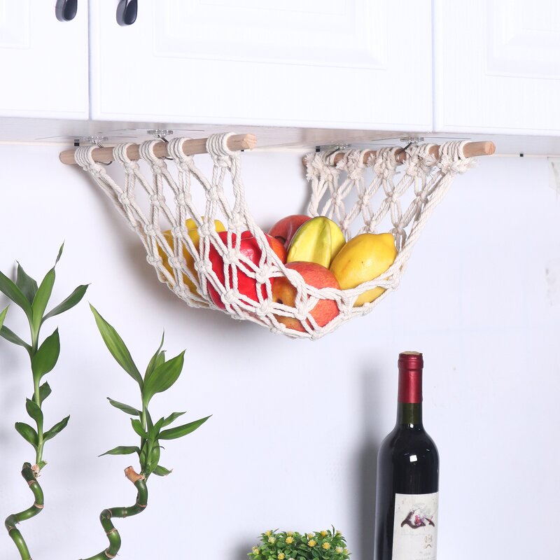 Kitchen Fruit Basket Manufacturer - OEM/ODM Bohemian Minimalist Nordic Table Hanging Net Pocket