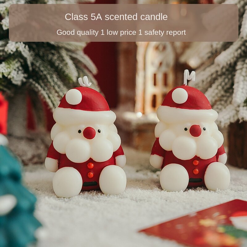 Santa Claus Candle Supplier - OEM/ODM Handmade Soy Wax with Candy Simulation Christmas