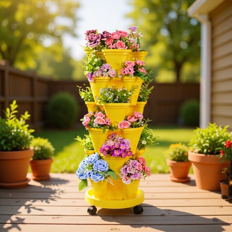 Multi-layer Planting Pot Factory - OEM/ODM Three Dimensional Space Saving Household Plastic Pot