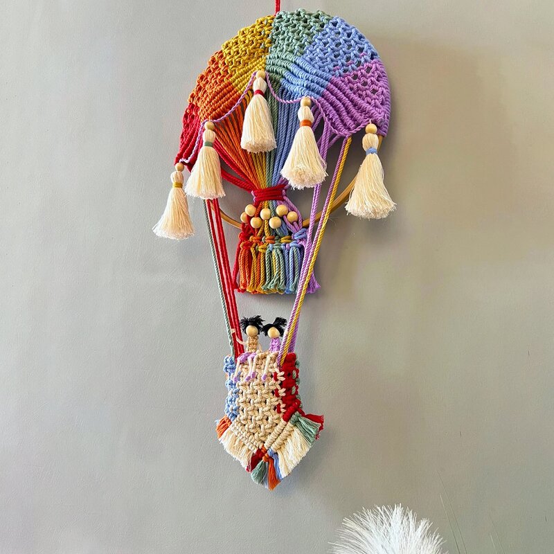 Wall Hanging Tapestry Supplier - OEM/ODM New Creative Hot Air Balloon Handmade Weaving