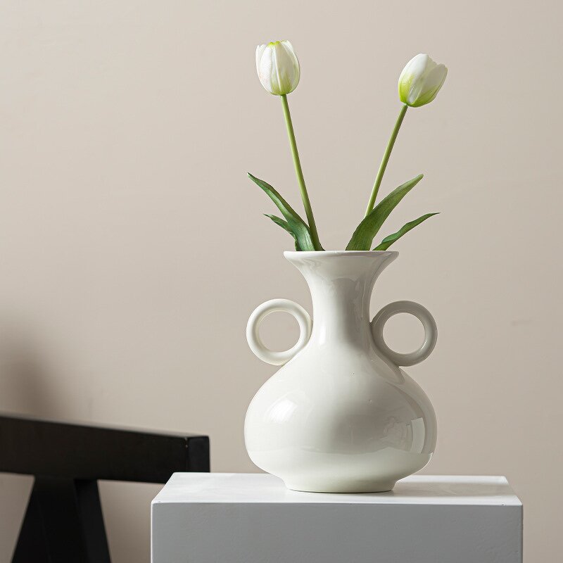 Cream Style Vase Supplier - OEM/ODM Double Ear Vintage High Aesthetic Simple Decoration