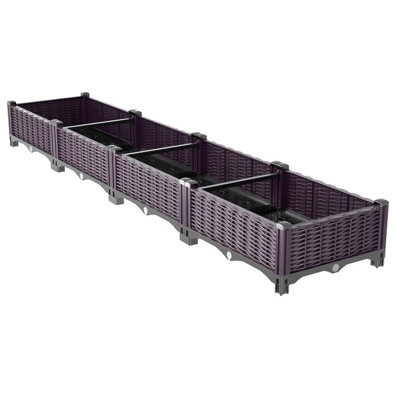 Mobile Planting Box Factory - OEM/ODM Modern Wheeled Rectangular Plastic for Balcony