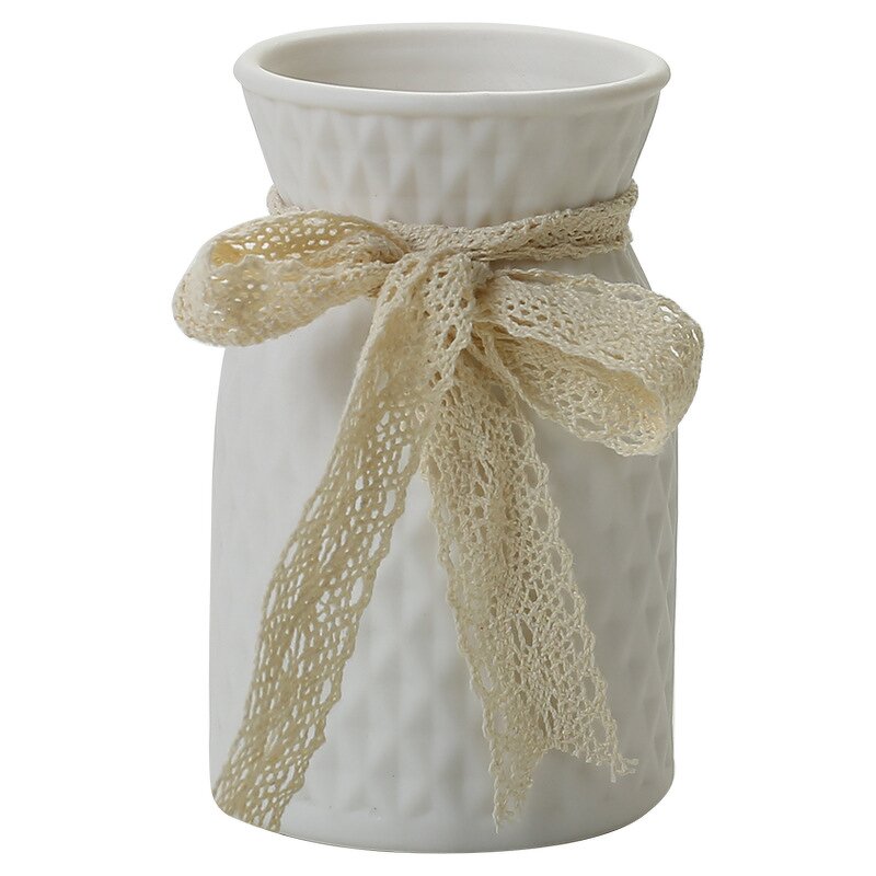 Nordic Ceramic Vase Factory - OEM/ODM Light Luxury White Ins Style Creative Flower Utensils