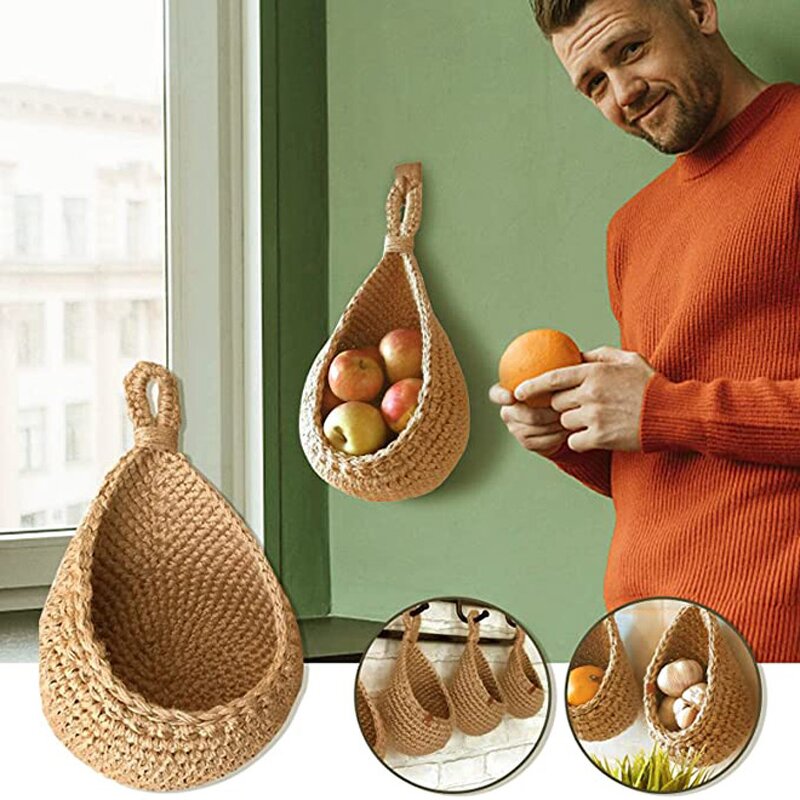 Boho Hanging Basket Factory - Wholesale Jute Vegetable Fruit Organizer for Living Room