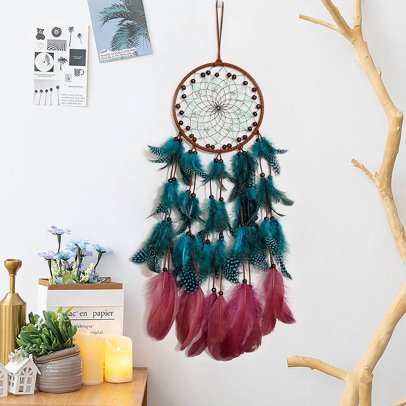 Dream Catcher Manufacturer - OEM/ODM New Retro Pendant Feather Wind Chime Home Decoration