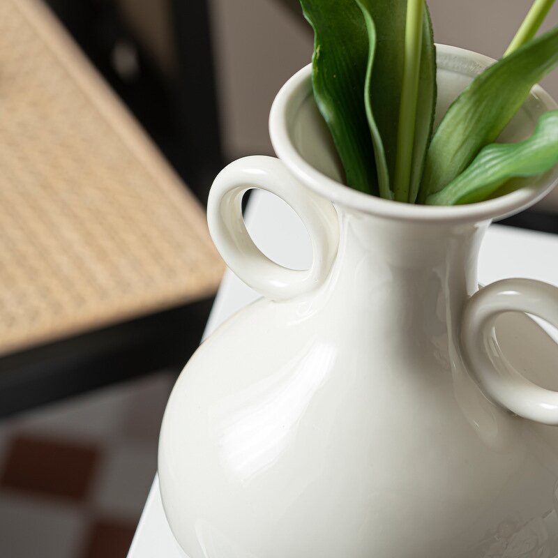 Cream Style Vase Supplier - OEM/ODM Double Ear Vintage High Aesthetic Simple Decoration