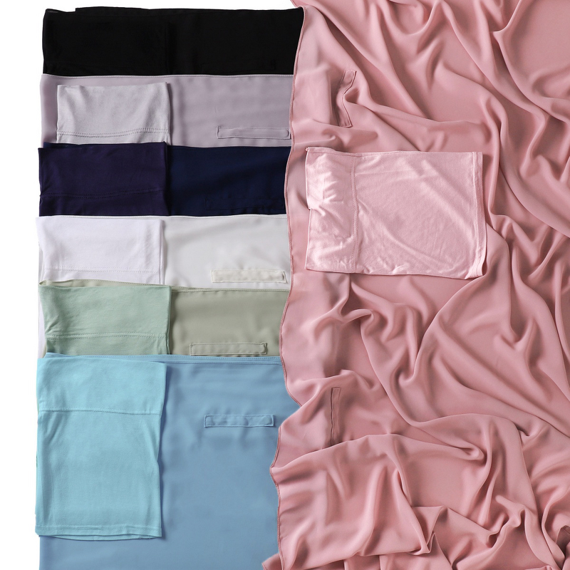 Magnetic Instant Hijab Manufacturer - OEM Plain Adjustable Tube Underscarf